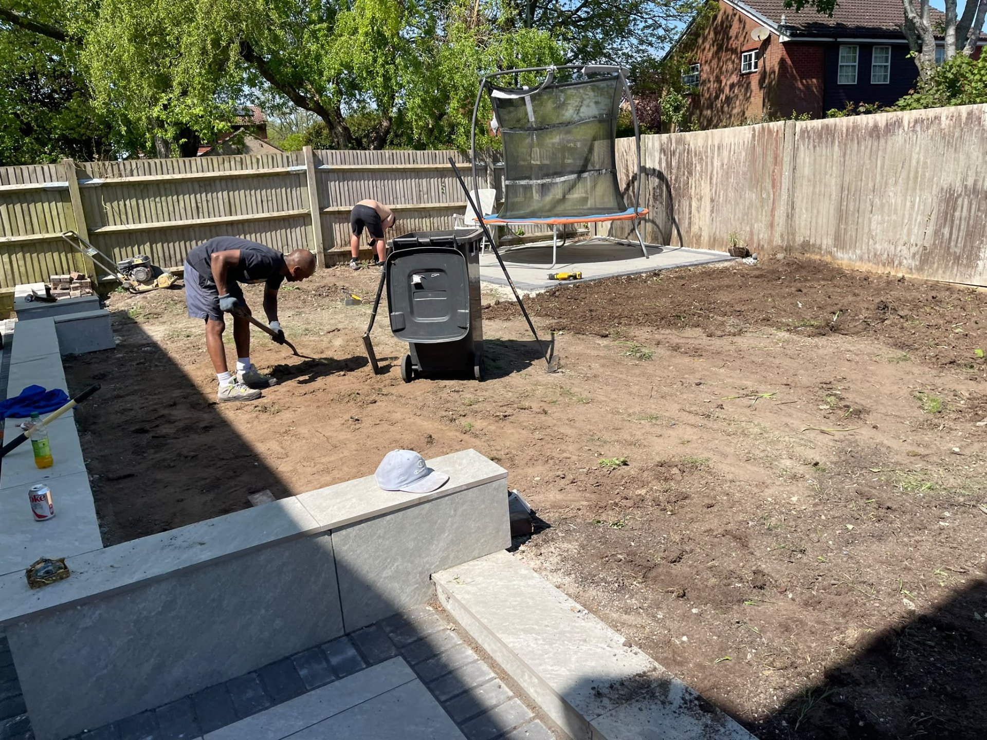 Garden Levelling and Relevelling landscaping example