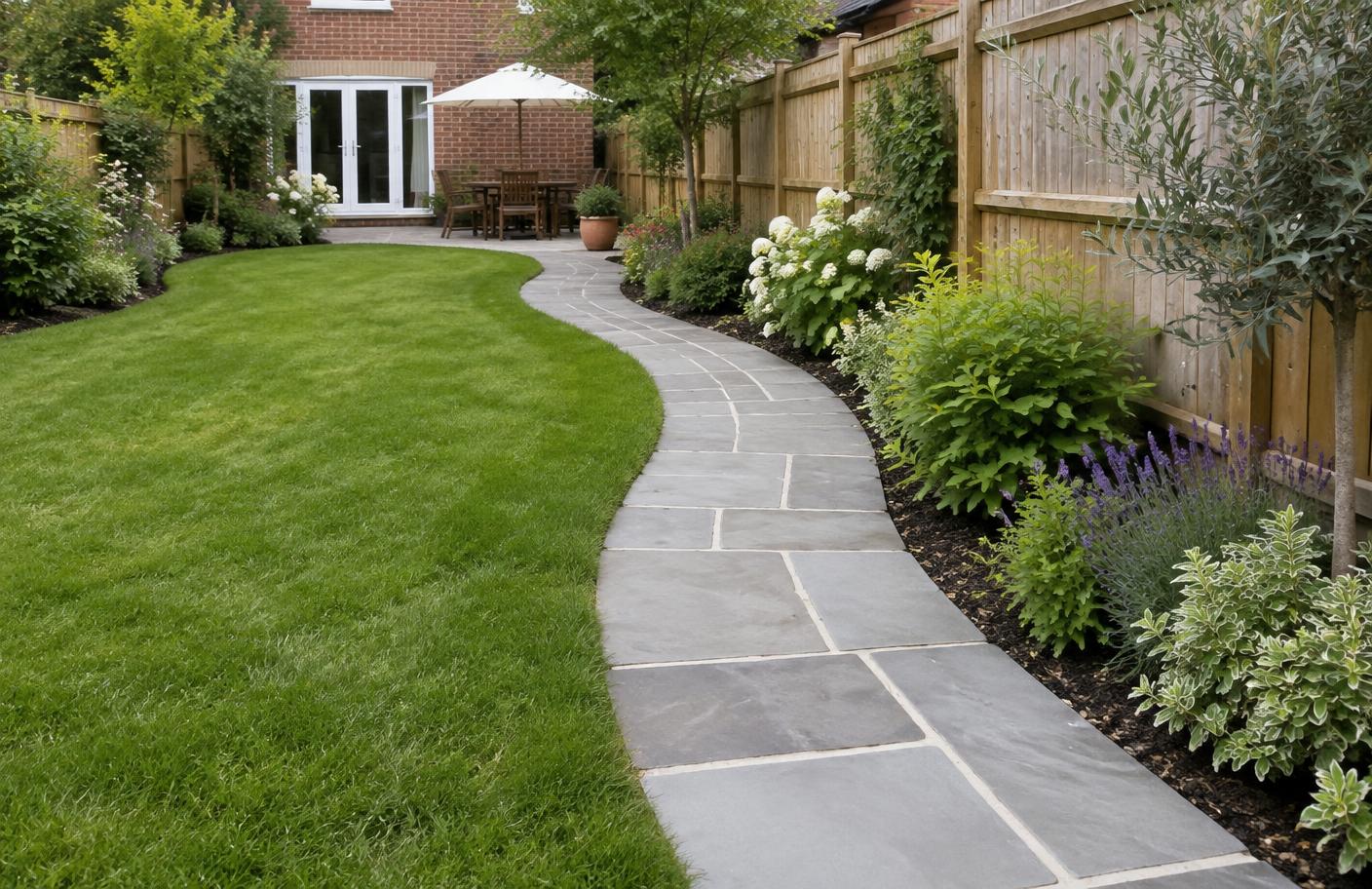 Pathways completed by AJ Adams Landscaping